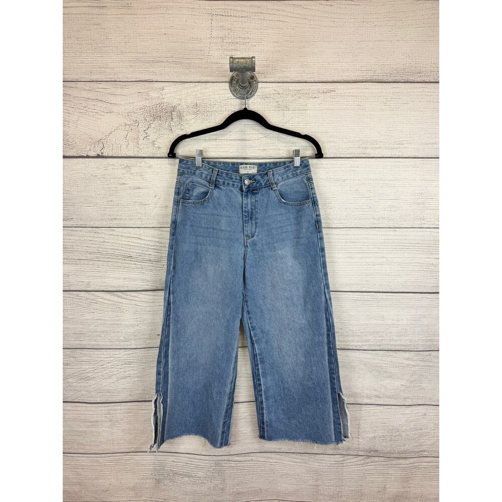 Blank Paige Women's Crop Side Slit Wide Leg Jeans Size Medium
